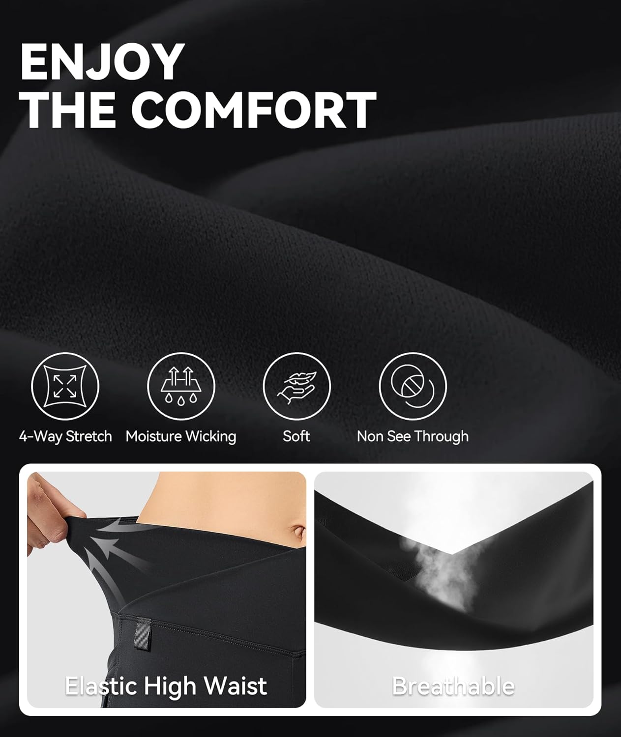 Flare Leggings for Women Yoga Crossover High Waist Pants with Tummy Control Workout Cargo with 5 Pockets Bootcut Leggings